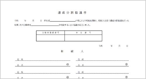遺産分割協議書